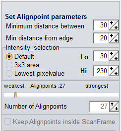 Set Alignpoint parameters