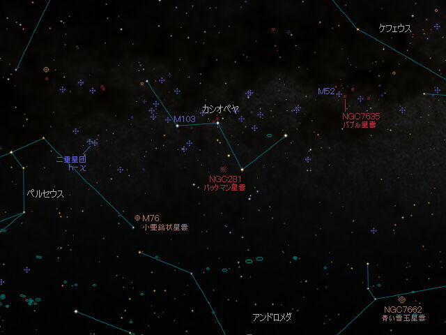 NGC281の位置