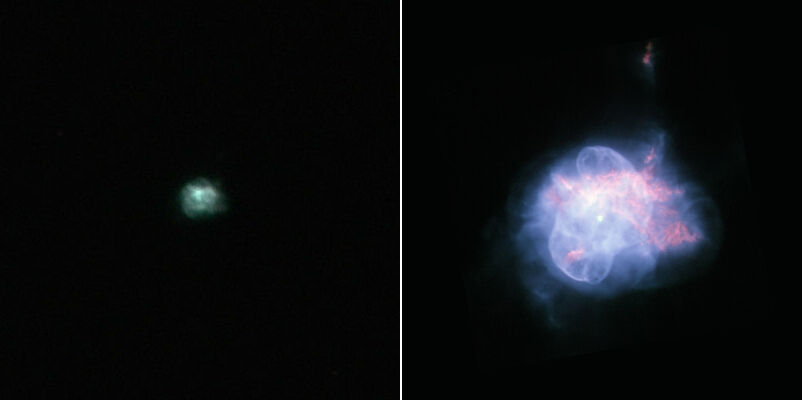 ハッブル宇宙望遠鏡による写真との比較